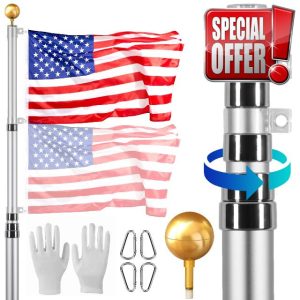 VEVOR 20FT Telescopic Flagpole Kit
