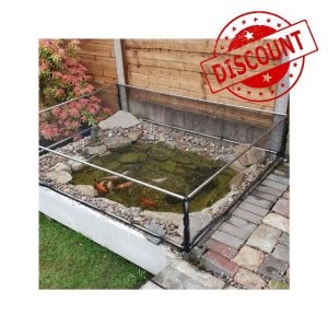 Raised Pond Cover with Protective Netting Lightweight Black Net Multiple Sizes (H:0.35m W:1.5m L:2.0m)