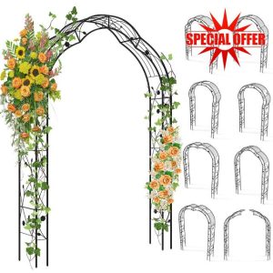 COSTWAY 250cm Metal Garden Arch