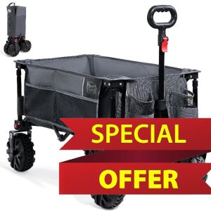 TIMBER RIDGE Festival Trolley Detachable Wide Wheels 100kg Capacity