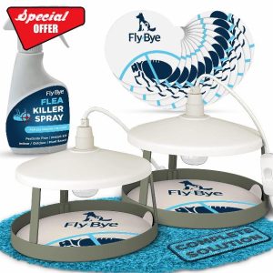 Fly-Bye Flea Spray Bottle with Flea Trap - The Ultimate Solution for Flea Treatment in The House - Plant based & Pesticide Free for Indoor & Outdoor Use - Flea Spray for The Home