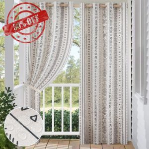 BTTO Outdoor Curtains for Patio Waterproof