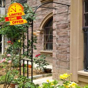 Metal Half-side Arch - Garden Arbor Trellis Wall Mounted Wedding Archway Heavy Duty Steel Support Arches