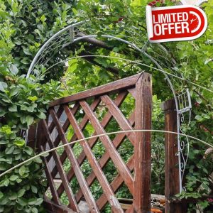 Metal Garden Arch Trellis Wall Mounted Rose Arch Garden Trellis for Climbing Plants Garden Archway for Windows Doors Entrances