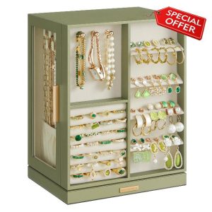 SONGMICS Jewellery Box 360° Rotating