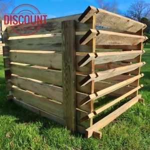 1575-449L Easy Fill Wooden Compost Bin | 6 Sizes (Brown