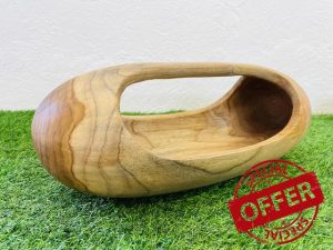My Square Mile Wooden Garden Trug | Hand Carved Teak Wood With In Built Handle | 40cm x 16cm x 15cm