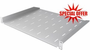 Stalflex Server Rack Shelf Eco 19 inch 1U 400mm - Server Rack Made of Steel - Universal Vented Rack Mount Cantilever Tray - compatible with Rack Network Cabinet and Rack Rails