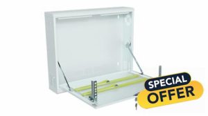 Stalflex CCTV Cabinet 19 inch 2U 130mm - Network Cabinet Made of Heavy Duty Metal - computer & server racks - Wall Mount Rack with Lockable Enclosure