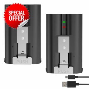 2Pack 6040mAh Replacement Battery for Ring Doorbell Video Camera 2/3/3Plus/4