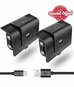 2 Pack Rechargeable Controller Battery Pack for Xbox One/Xbox Series X S with 4 Battery Cover Long-Lasting Play and Charge Kit with Micro USB Charging Cable for Xbox 1 S/X/Elite Wireless Remote