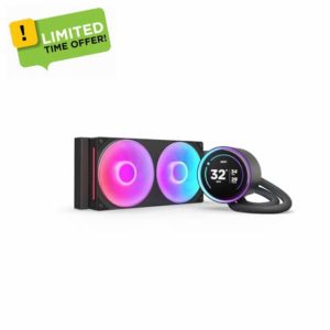 NZXT Kraken Elite 240 RGB - AIO CPU Liquid Cooler - 240mm Radiator - F240 RGB Core Fan - Customizable 2.72" IPS LCD Turbine Pump - Intel® LGA 1700