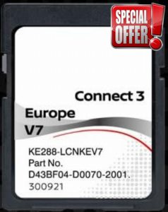 SD Map GPS Navigation Europe 2022 v7 - (Q1.2021) - D43BF04-D0070-2001 Compatible with Nissan Connect 3 LCN2