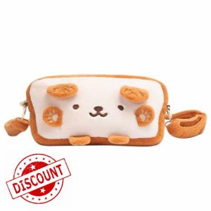 GeekShare Toast Plush Bag Compatible with Nintendo Switch/OLED Large Capacity Travel Carrying Case with A Shoulder Strap fit Switch Console & Game Accessories