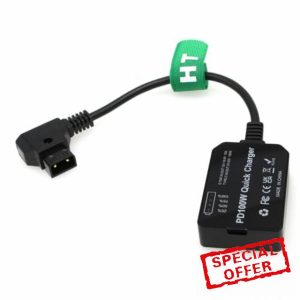 HangTon D-Tap to USB-C PD 100W Power Converter Adapter for Sony DSLR Camera Monitor Phone Laptop