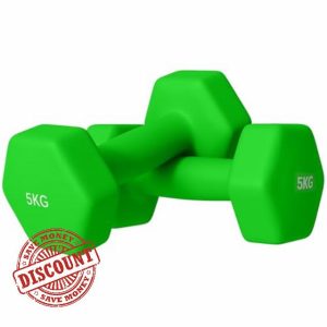 SPORTNOW Set of 2 Hex Dumbbells