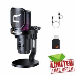 comica EJoy Uni Pro (D)-Black Microphone for Computer and Smartphone