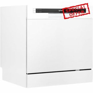 White Worktop Dishwasher - 8 Place Settings - Portable Tabletop Dish Washer            [Energy Class F]