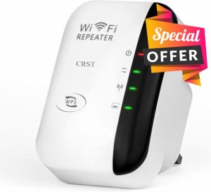 CRST WiFi Extender Booster with 3650 Sq.Ft Wider Coverage
