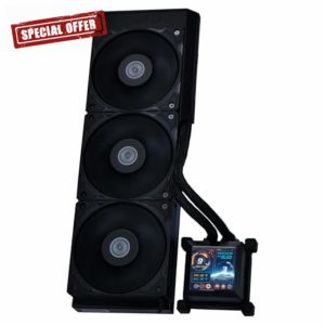 Lian Li Hydroshift 360 AIO- Pre-installed 3 x 28MM fans - Side-mounted coolant pathway - 2.88” LCD Screen - 480 × 480 Resolution - Captured screenshots or recorded videos -Black (HSLCD36SB)