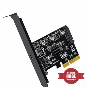 SOFORFREEM USB PCIE Card Type C PCI-Express 4X to USB 3.2 Gen 2X2 (20Gbps) ASM3242 Chipset for 8/10/Linux