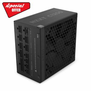 NZXT C1200 Gold ATX 3.1 - Fully Modular Low-Noise PC Gaming Power Supply - 1200 Watts - 80 PLUS Gold - 12V-2x6 Connector - Zero Fan Mode - 100% Japanese Capacitors - Black