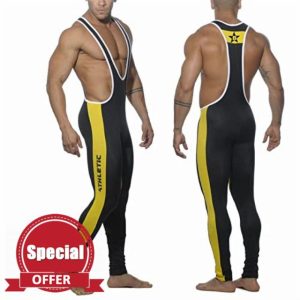 IUERVPS Man Wrestling Singlet Gym Suit - Tight Leotards Unitards Jogging Pants One piece Swimwear Full body bodywear Tights