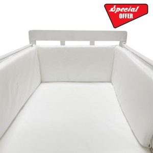 PTKG Crib Rail Cover Baby Crib Bumper Cot Bumper With Breathable Mesh Mesh Liner For Cot Beds Crib Liner Bumper Cot Mesh Bumpers Breathable Cot Bumper Baby Cot Bumpers Padded