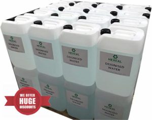 Hexeal Deionised Water 750L – 30 x 25L of Deionised Water for Steam Irons