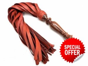 Sduxion Premium Leather Flogger Riding Crop Equestrian Flogger Whip Leather Riding Paddle