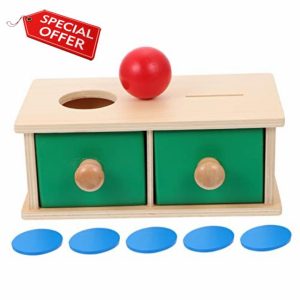 VICASKY 1 Set Drawer Target Box Piggy Bank for Piggy Banks Round Ball Drawer Toy Montessori Toys Fine Motor Skill Toy Meaningful Toy Wooden Toys Wooden Playthings