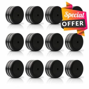 Pyatofy 12Pcs 40X20mm Aluminum HiFi AMP Speaker Isolation Stand Turntable Feet Pad