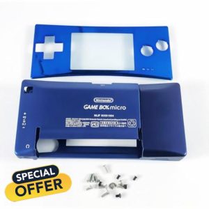 New for GBM Extra Alloy Housing Case Shell + Top Faceplate Blue Color Set Replacement