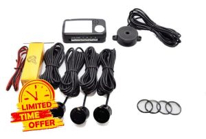 CISBO Parking Reversing Sensor Kit with 4 Sensors and Audio Buzzer SB336-4 (Pearl Blue)