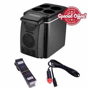 6L Car Fridge - 12v Electric Car Cooler | Portable Quiet Camping Fridge | Car Refrigerator High Efficiency Energy Saving | Car Freezer Cooler & Warmer Icebox Travel Refrigerator for Home Outdoo