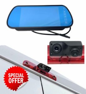 Dolphin Dual Rear & Reversing Brake Light Camera For Peugeot Boxer 2006 Onwards (Camera & 7" Universal Mirror Monitor)