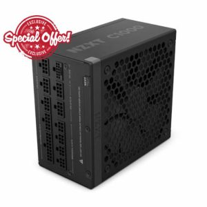 NZXT C1000 Gold ATX 3.1 - Fully Modular Low-Noise PC Gaming Power Supply - 1000 Watts - 80 PLUS Gold - 12V-2x6 Connector - Zero Fan Mode - 100% Japanese Capacitors - Black