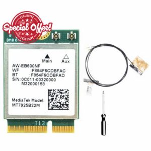 Yssevlon MT7925 WIFI 7 Card+Internal Antennas 5400Mbps M.2 Triple Band 2.4G/5G/6G BT5.3 WiFi Card Adapter for Win10/Win11 Linux
