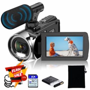 Windancy Video Camera FHD 1080P 48MP 4K Camcorder for YouTube