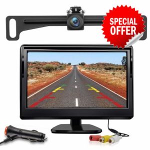 Kairiyard License Plate Backup Camera with 4.3 inch Monitor