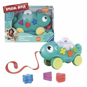 Ravensburger Play+ 4-in-1 Chameleon Colour & Shape Sorter Toys for 1 Year Old - Infant & Toddler Gifts