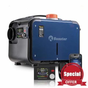 Sunster ALL IN ONE 8KW 12V&24V portable Diesel Air Heater bluetooth App & Remote Control