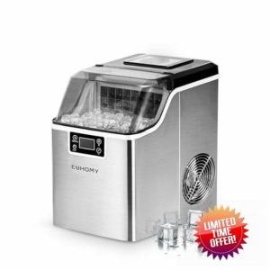 EUHOMY Ice Cube Maker Machine Countertop-2 Ways to Add Water