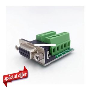 BYLSAGWHT DB9 Adapter RS232 Serial Signals Terminal Module Interface Converter To Terminal DB9 Connector Male Female D(Silver male)