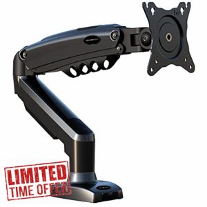 Invision Single Monitor Arm Desk Mount for 19 to 32 Inch Screens - VESA 75 & 100mm Stand Clamp - Tool Free Height Adjustment with Tilt Swivel Rotate - Increased Load Capacity from 2-9kg (MX200)
