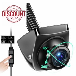 【4 Signal Modes】Reversing Camera 360°+45°Rotatable Supports AHD 1080P/720P/NTSC/PAL Models Reverse Camera for Car Truck Super Night Vision IP69K Parking Assist 170° Wide Angle