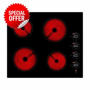 Willow WCH60D 60cm Ceramic Electric Hardwired Hob with Rotary Controls