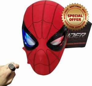 AJVAAIAC Spider Hero Mask Remote Control Movable Mechanical Eyes