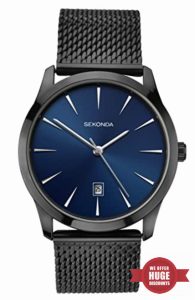 Sekonda Men's Malmo 42mm Quartz Watch with Analogue Display Date Window and Stainless Steel Bracelet 50M Water Resistance