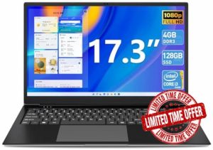 SGIN Laptop 17.3 Inch 4GB RAM 128GB SSD